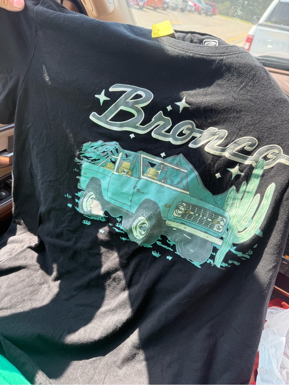 Ford Black Tee with Teal Bronco Graphic